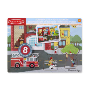 Puzzle Statia de pompieri cu sunet Melissa and Doug