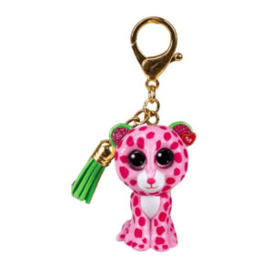 Mini Boos breloc GLAMOUR Leopard roz