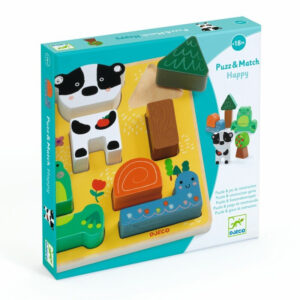 PUZZLE IN RELIEF - Puzz and Match Happy Djeco