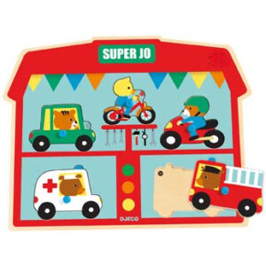 Puzzle lemn cu sunete - Super Jo DJECO
