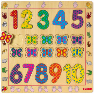 Puzzle educative din lemn - Cifre DJECO