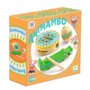 Set de Instrumente: Tamburin, Maracas Gurio Animambo DJECO