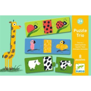 Puzzle trio animale dezbracate Djeco