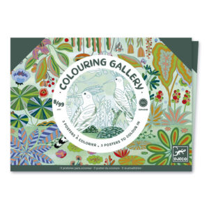 Mapa cu 3 postere de colorat In salbaticie Djeco