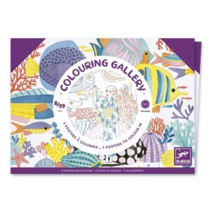 Mapa cu 3 postere de colorat Japonia Djeco