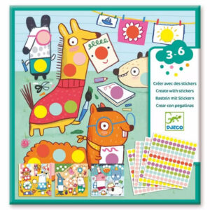 Joc creativ cu autocolante Buline colorate Djeco