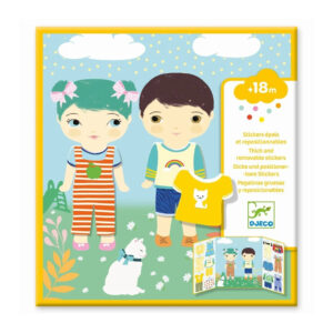 Planse cu abtibilduri repozitionabile Invatam sa ne imbracam Djeco