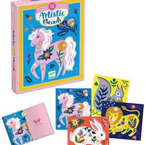 Set creativ cu margele Animale si flori DJECO