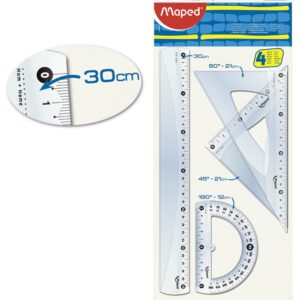 Set rigle Cristal Maxi, 4 bucati