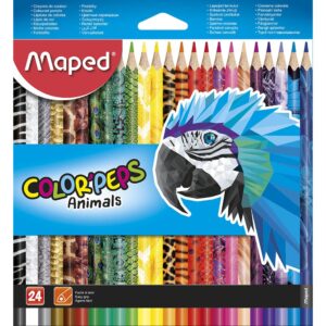 Creioane colorate MAPED Animals/24