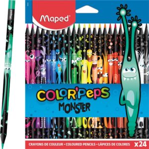 Creioane colorate Black Monster, 24 culori