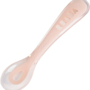 Lingurita din silicon moale pentru hranire individuala roz BEABA