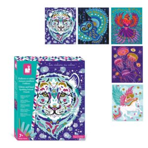 Set creatie Animale sclipitoare si nisip Janod