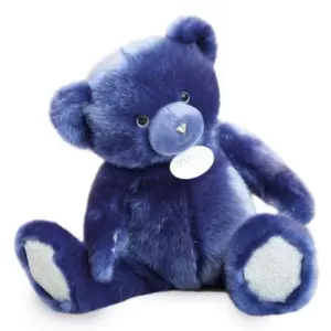 Jucarie plus Ursulet albastru inchis 37 cm DOUDOU