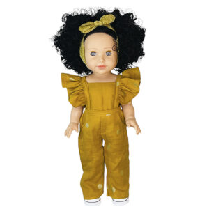 Papusa Elisa in salopeta U47cm Urbidolls