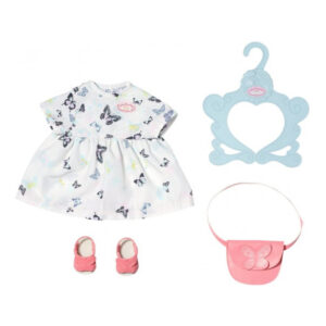 Rochie cu fluturi pentru papusa Baby Annabell 43 cm ZAPF