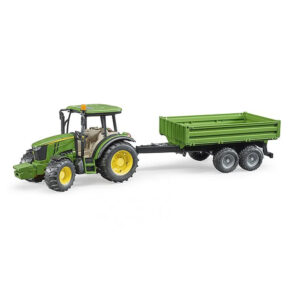 Tractor John Deere 5115M cu remorca - Bruder