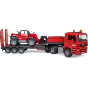 Camion MAN TGA cu remorca si manipulator telescopic - Bruder