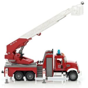 Masina pompieri MACK + sofer + lumina Bruder