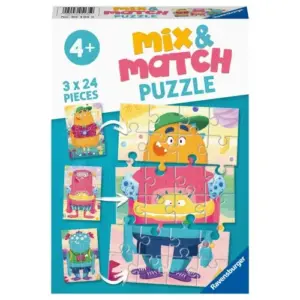 Puzzle Mix-up Monsters 3x24 buc 4+ RAVENSBURGER