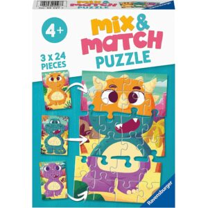 Puzzle Cute dinos 3x24 buc 4+ RAVENSBURGER