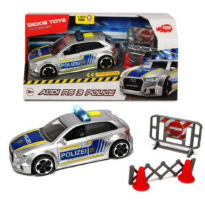 Masina Politie Audi RS3 cu acces,sunete si lumini 15cm Dickie auto