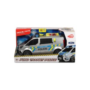 Dickie auto Politie Ford Transit 1:18 cu accesorii, sun/lum 28 cm