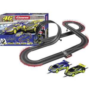 Pista de curse 1:43 VR46 Ultimate Racing Go! + 2 masini Carrera