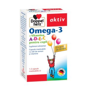 Omega 3 Kids 323mg+Vit.A+D+E+C N30 caps. masticab. (copii-1,adulti-2/zi) Doppelherz