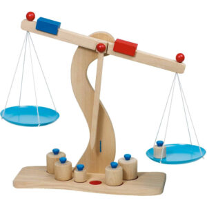 Cantar balanta din lemn cu vase metalice GOKI