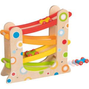 Jucarie lemn - Circuit auto. cu 3 masini GOKI