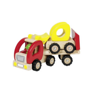 Camion din lemn (rosu cu galben) GOKI