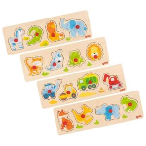 Puzzle lemn 30x10 in assort GOKI