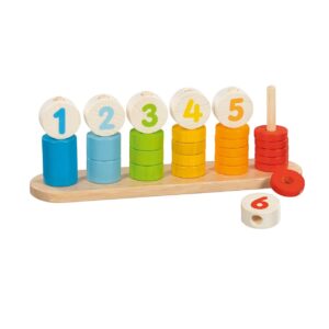 Sortel din lemn cu cifre si bile GOKI