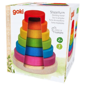 Piramida lemn 13 x 11 cm. 7 buc GOKI