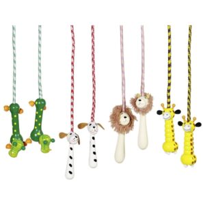 Coarda cu manere de lemn animale Goki