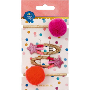 Set pentru par -Clame +Elastice Glitter and Gold SPIEGELBURG