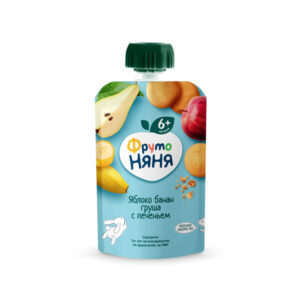 Piure din mar-banan-pere-biscuiti 6+ FN 90g