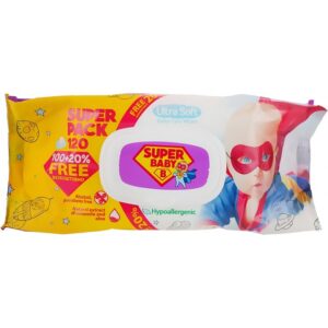 Влажн салф. д/детей SuperBaby SuperPack 120 шт., ромашка и алое