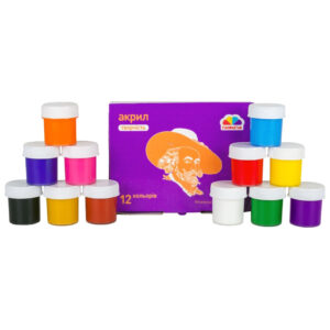 Set de vopsele acrilice 6 cul. mat 20 ml fara pensula Creativitate GAMMA UA