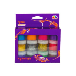 Vopsea guasa 12 cul. 10 ml (1 aur si 1 argint) Creativitate GAMMA UA