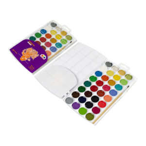 Vopsea acuarela 32 cul. cu pensula (4 cul. sidefate) Creativitate GAMMA UA