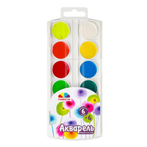 Vopsea acuarela 12 cul. fara pensula (6 cul. fluorescente) Creativitate GAMMA UA