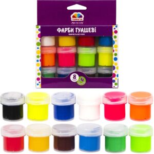 Vopsea guasa 12 cul. 10 ml (4 cul. fluorescente) Creativitate GAMMA UA