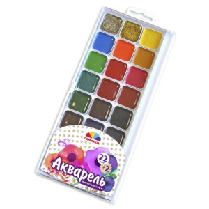 Vopsea acuarela 24 cul. fara pensula (1 aur si 1 argint) Creativitate GAMMA UA