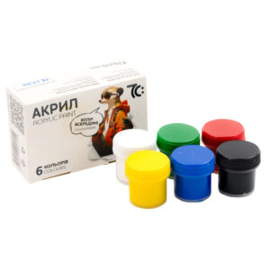 Set de vopsele acrilice 6 cul. mat 10 ml fara pensula 7C GAMMA UA