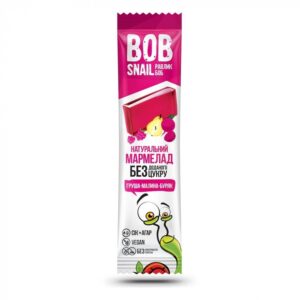 Marmelada naturala pere, zmeura si svecla 38g Bob Snail