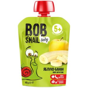 Piure de mere,banane 5+ 90g Bob Snail