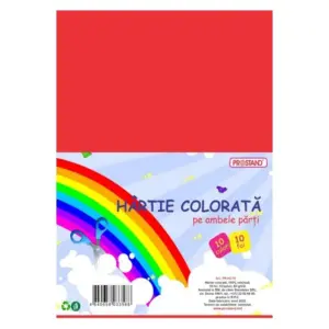 Hartie colorata pe doua fete A4 10 foi Prostand
