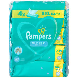Servetele umede PAMPERS BABY WIPES 80 FRESH CLEAN 3+1 GR